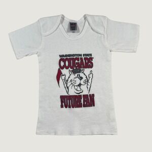 Vintage Washington State Cougars WSU Future Fan Baby T-Shirt 12 Months White